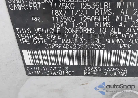 2012 Toyota Rav4 Sport from USA, damaged, VIN JTMRF4DV2C5057262